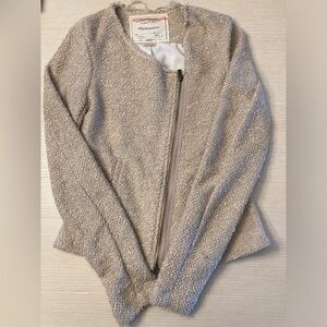Anthropologie Cartonnier tan boucle jacket size xs